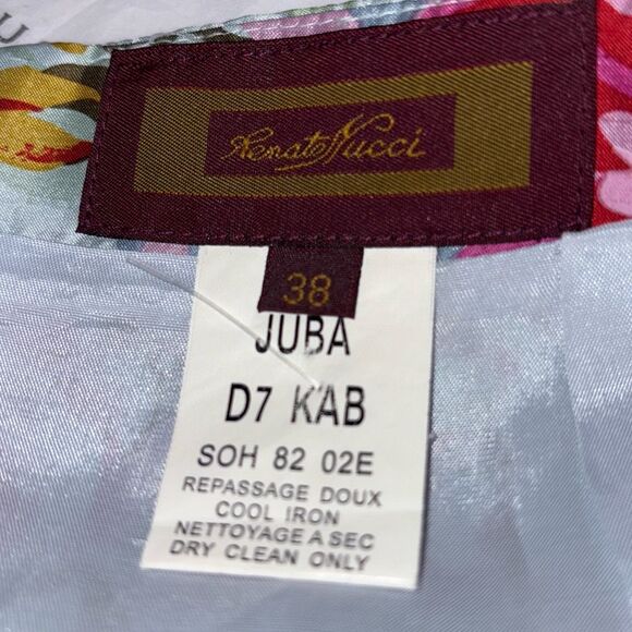 Renato Nucci Vintage Silk Floral 90s Pencil Skirt Knee Length size US 4 EU‎ 38 - Picture 8 of 9